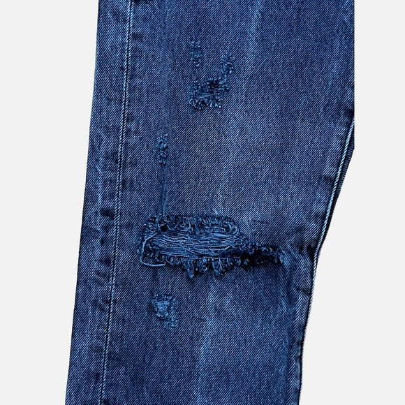 Current/Elliott NEW Cotton Distressed Straight Leg Cropped Jeans Black 30 - Picture 9 of 14